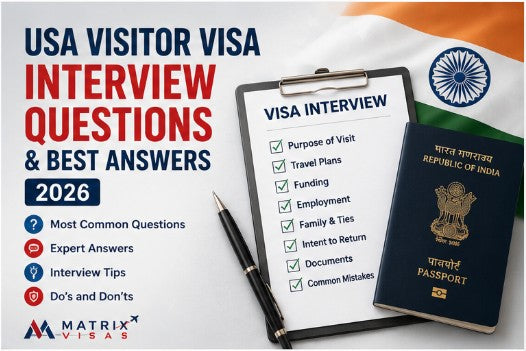 USA Visitor Visa Interview Questions and Best Answer Approach for Indian Applicants